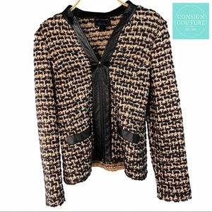St. John Zip Up Chunky Knit Blazer